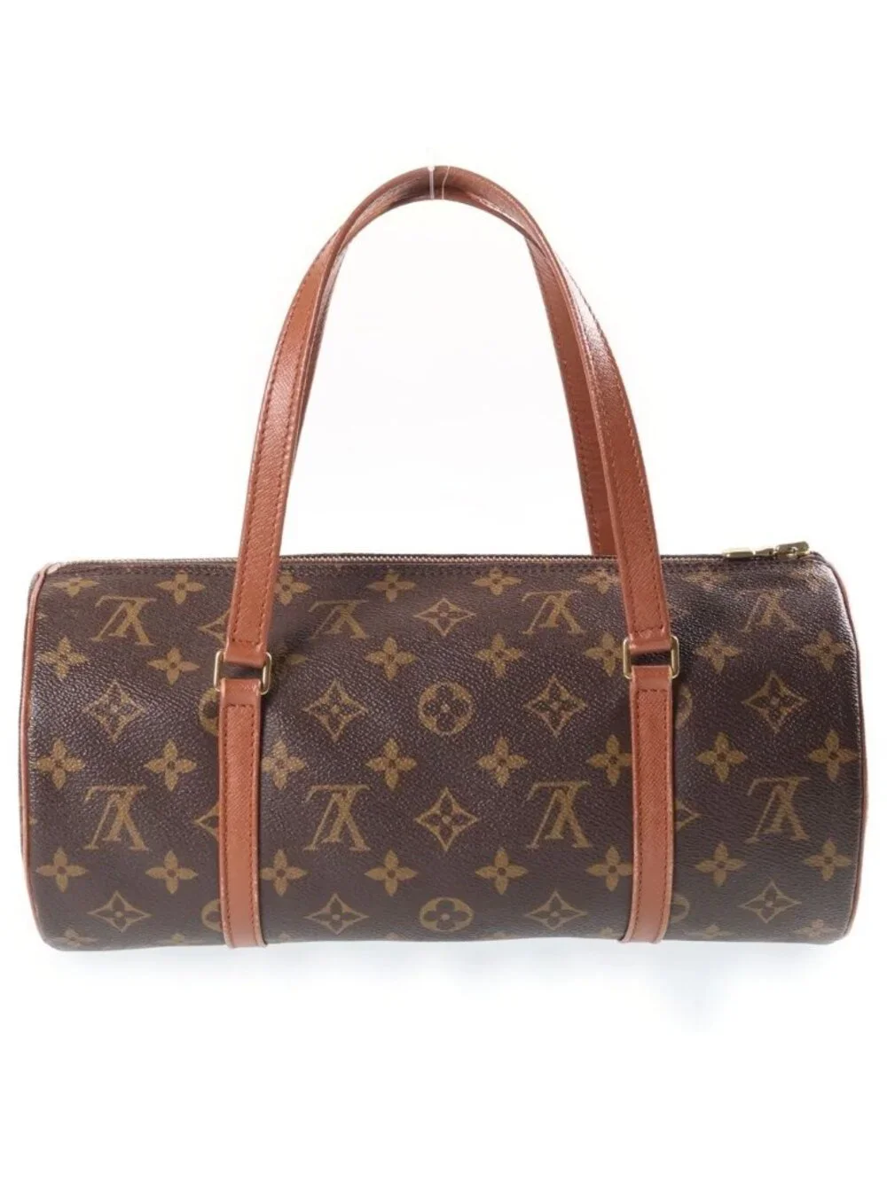 Louis Vuitton Monogram Papillon 30 Vintage Handbag Brown Leather